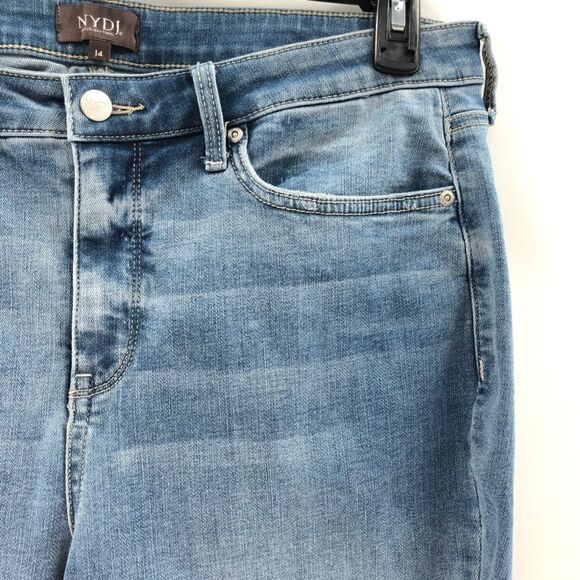 NYDJ Sheri Slim Ankle Jean with Laced Side Slits Size 14 - Picture 6 of 10